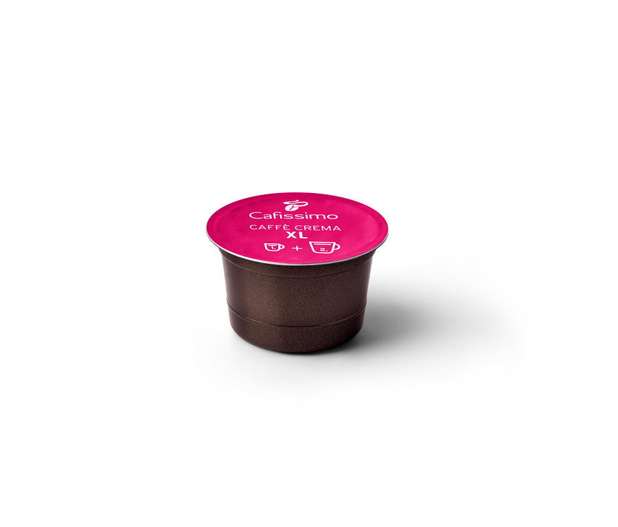 Kávová kapsle Caffè Crema Wake Up XL s růžovým víčkem.