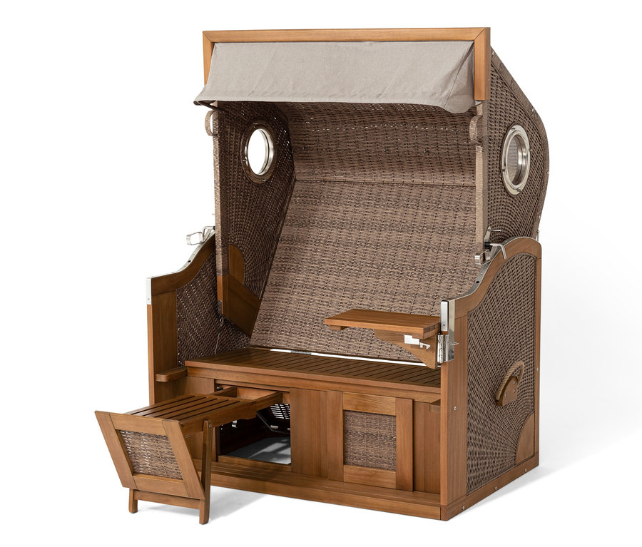 Prémiový plážový koš XXL se 2 vyklápěcími stolky.