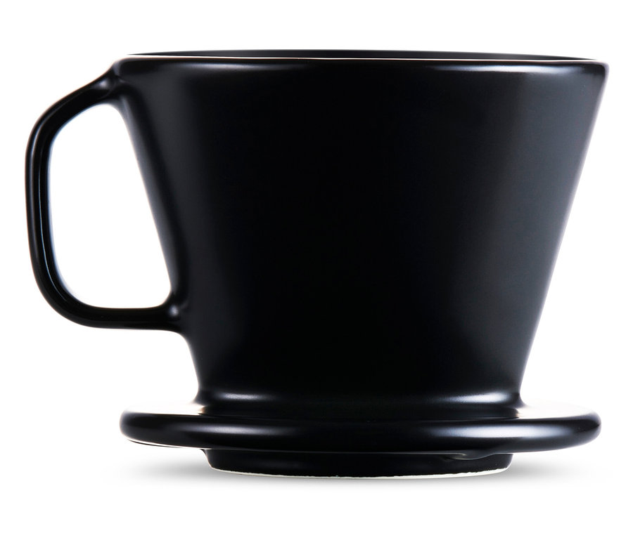 Černý ruční kávový filtr velikosti 101.