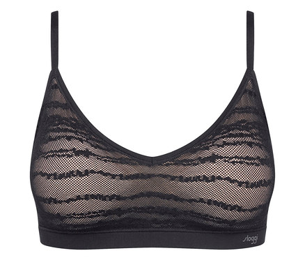 Podprsenka sloggi FREE Evolve PU Lace, black