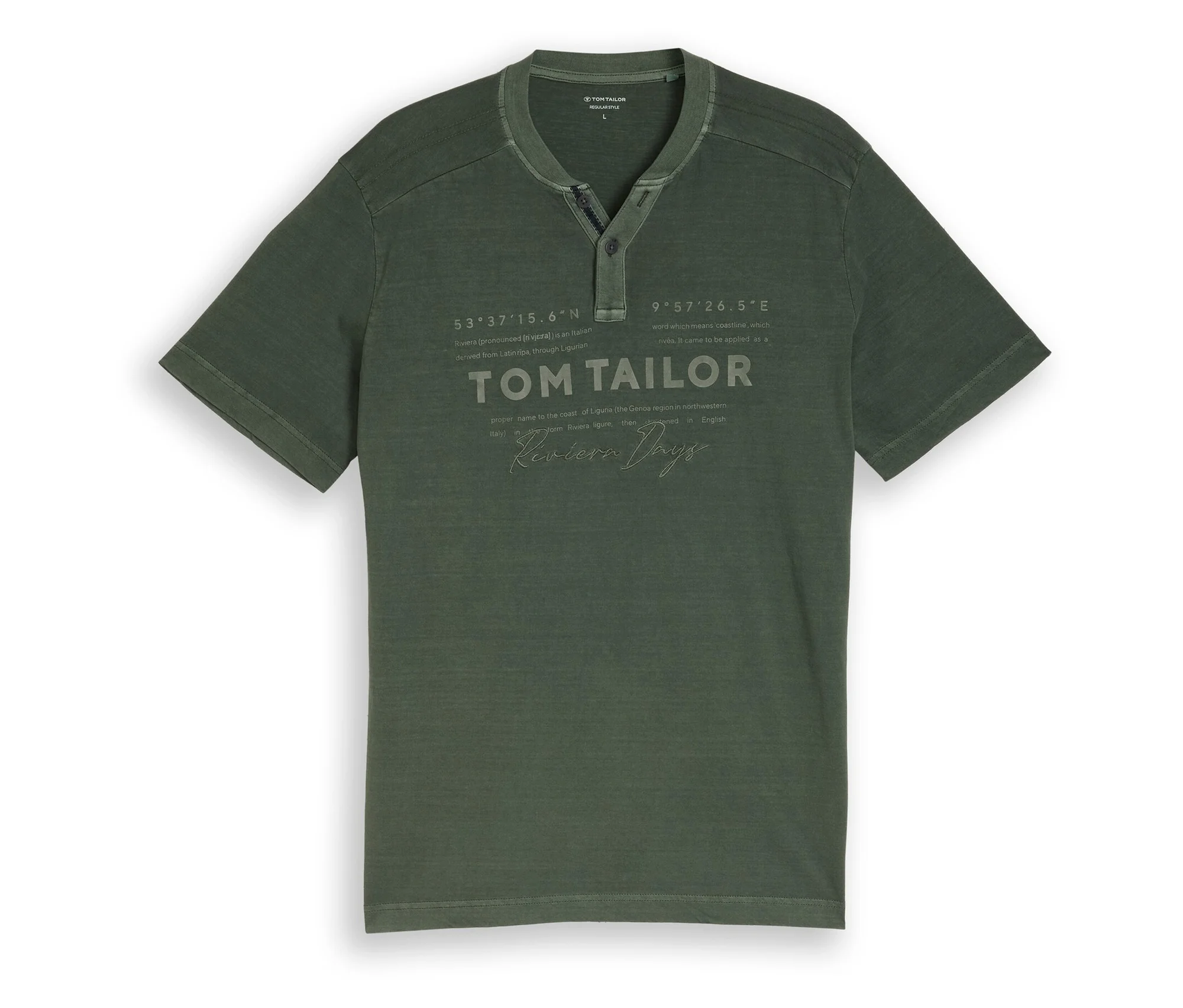 Tričko s potiskem loga Tom Tailor Serafino, deep leaf green