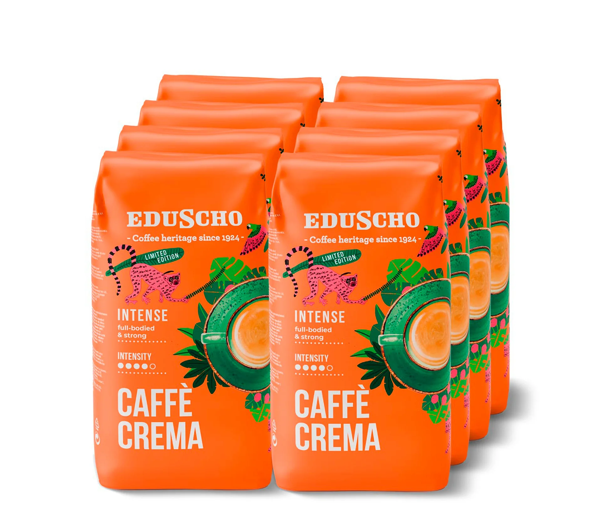 Eduscho Caffè Crema Intense - 8 x 1 kg zrnkové kávy