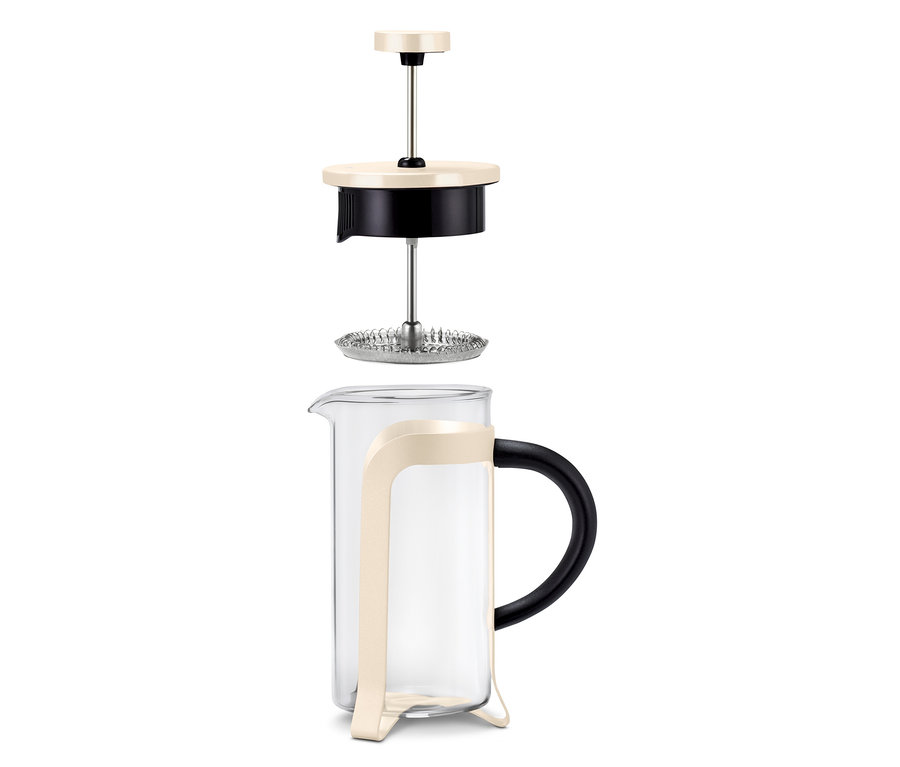 Rozložená konvička french press 300 ml, 2 šálky, friendly beige.