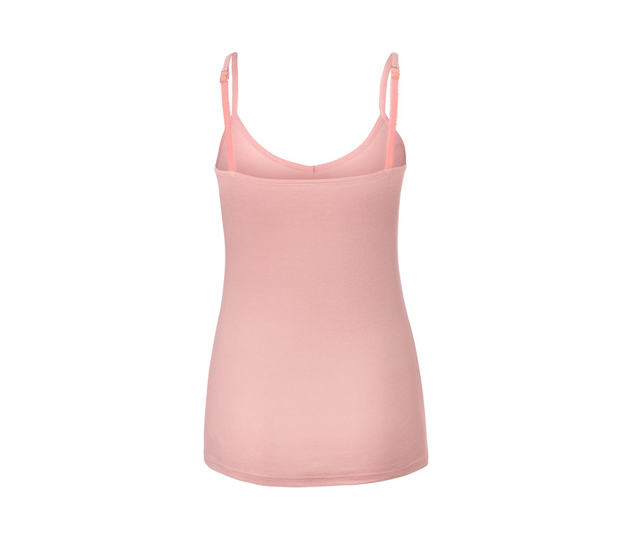 Růžová košilka ze směsi vlny a hedvábí s nastavitelnými ramínky.