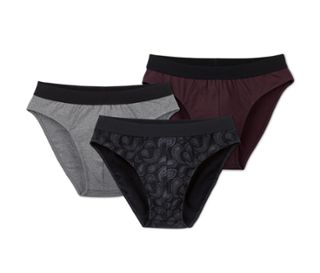 1x vínově červená, 1x šedá s melírem, 1x černo-šedý potisk paisley