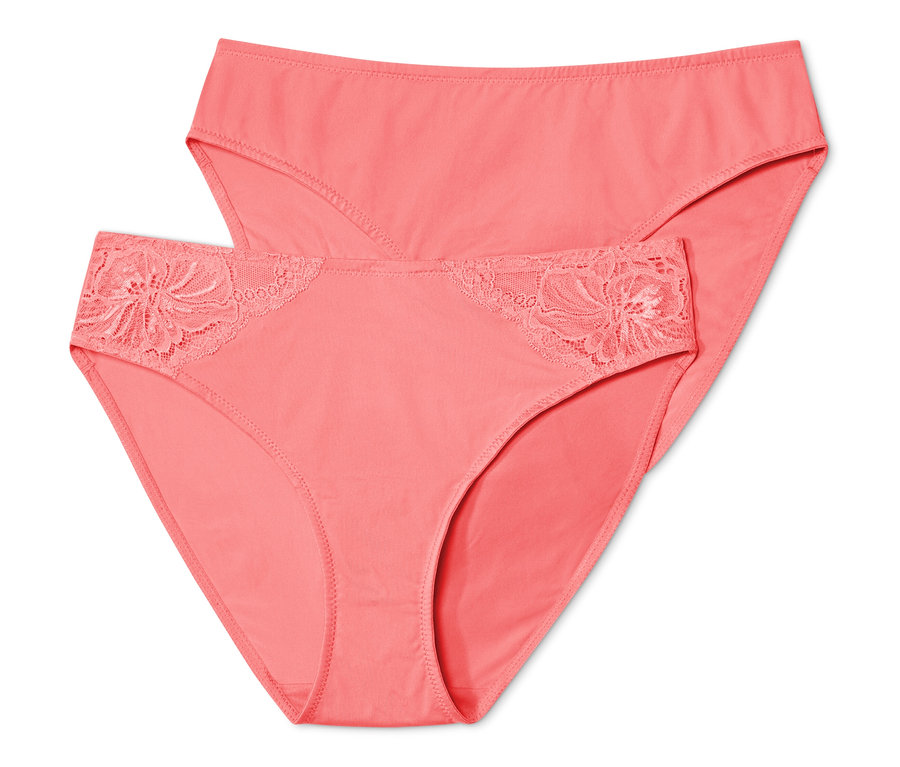 Dvoje papájové kalhotky.