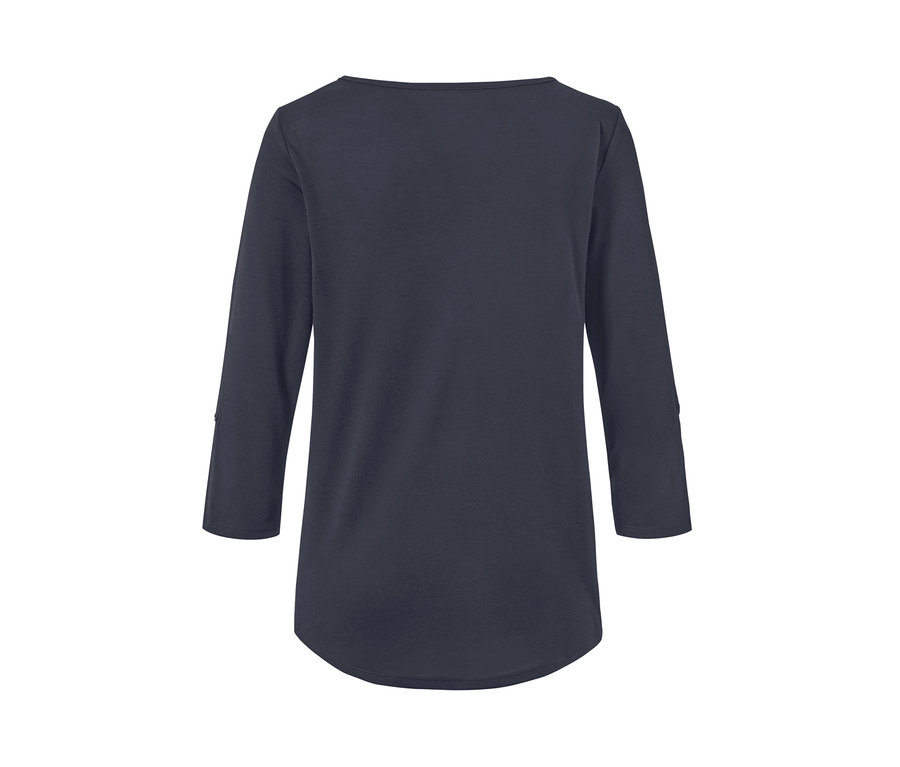 Modré funkční triko s 3/4 rukávem.