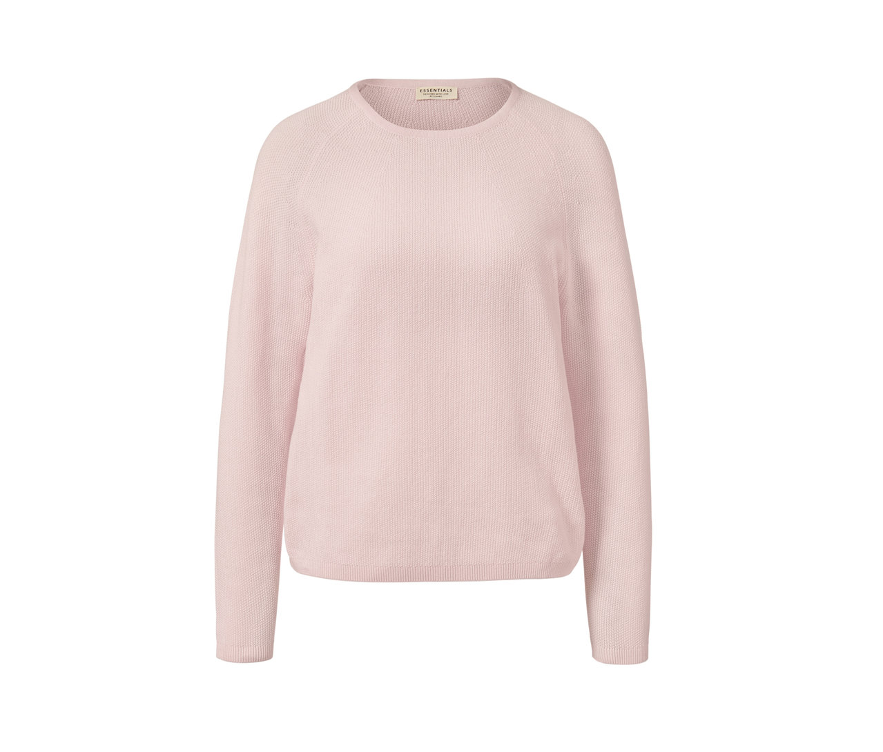 Růžový pletený svetr.