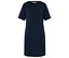 Modré tričkové šaty s krátkými rukávy.