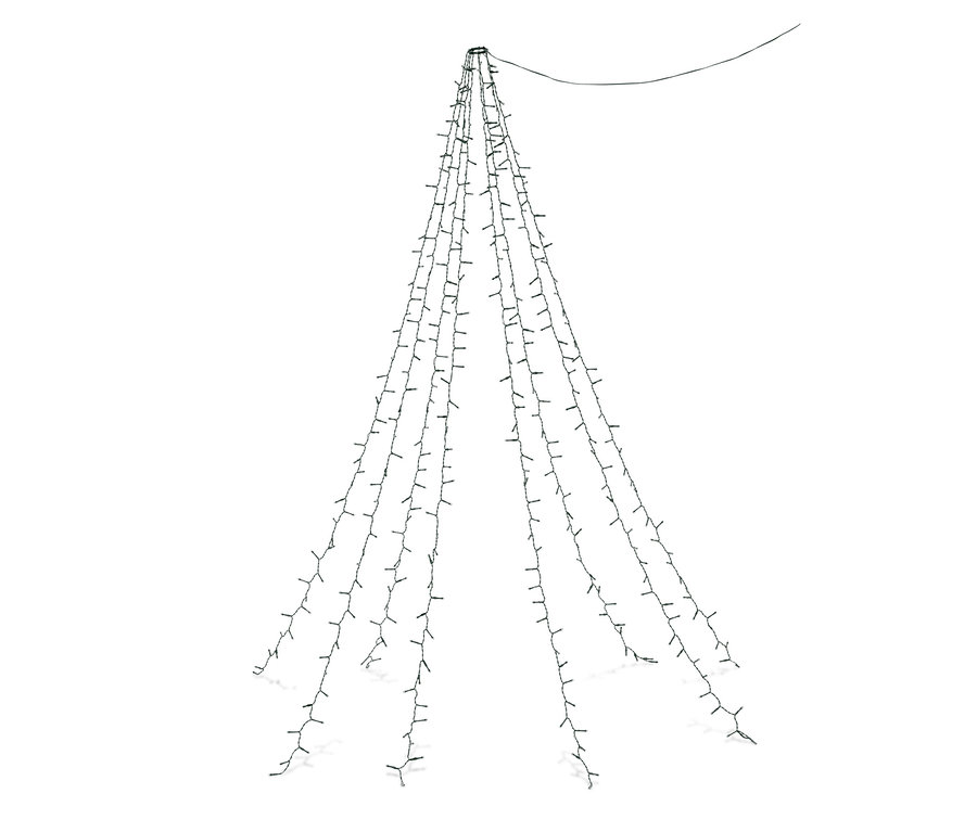 LED světelný závěs na vánoční stromek.