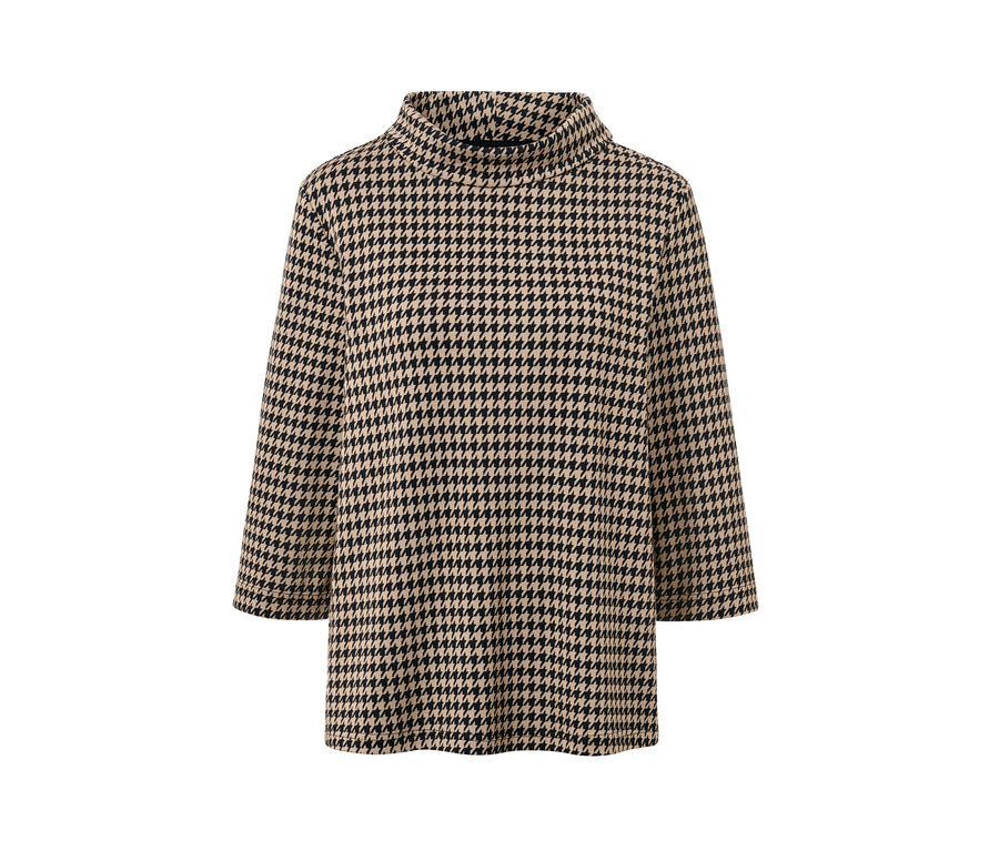 Mikina s 3/4 rukávem a kohoutí stopou.