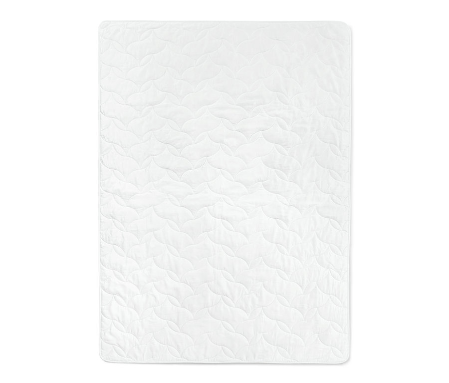 Bílá prošívaná přikrývka s kapokem a vláknem TENCEL™.
