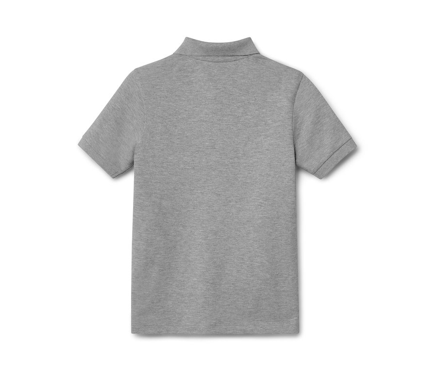 Šedá dětská polokošile z bavlněného piké.