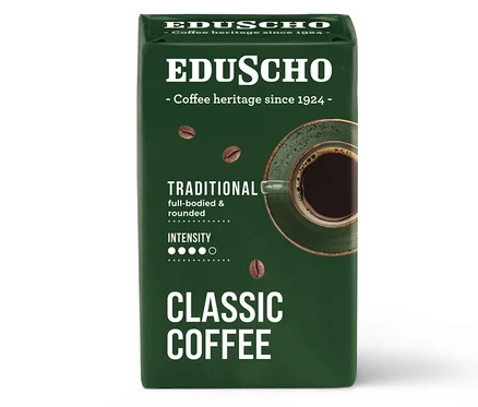 Balení mleté kávy EDU Classic Traditional 250 g.