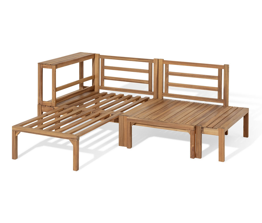 Rohová sedací souprava »Tinus« s výsuvnými podnožkami.