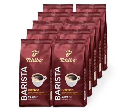 Řady balení kávy Tchibo Barista Intense.