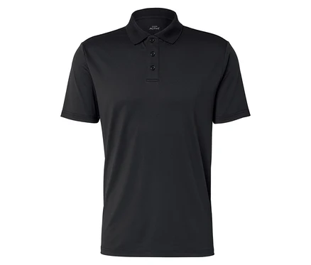 Černé polo tričko se třemi knoflíky