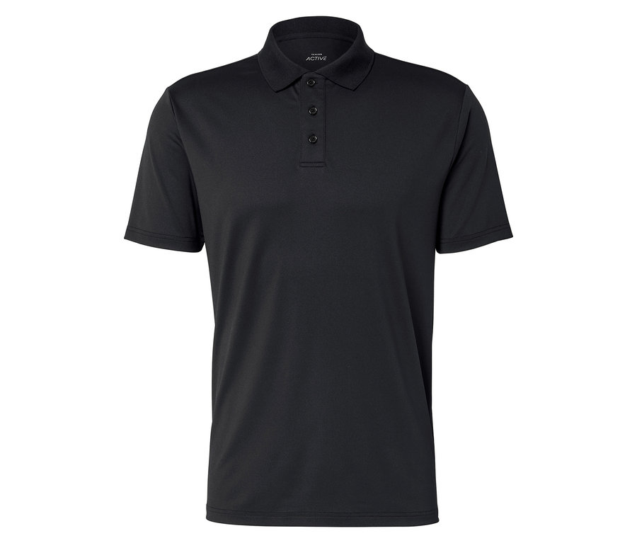 Černé polo tričko se třemi knoflíky