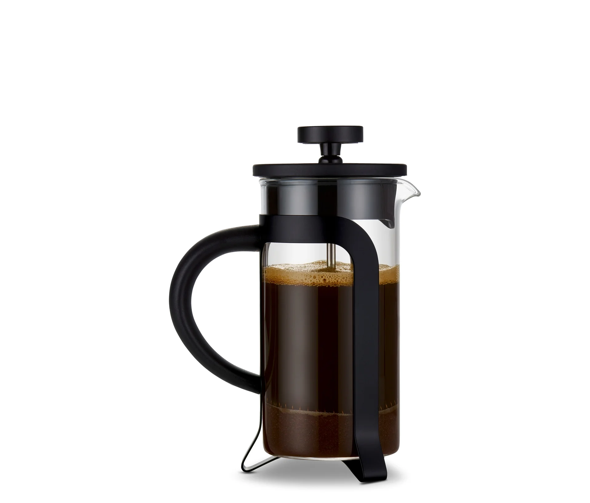 Konvička french press 300 ml, 2 šálky, černá