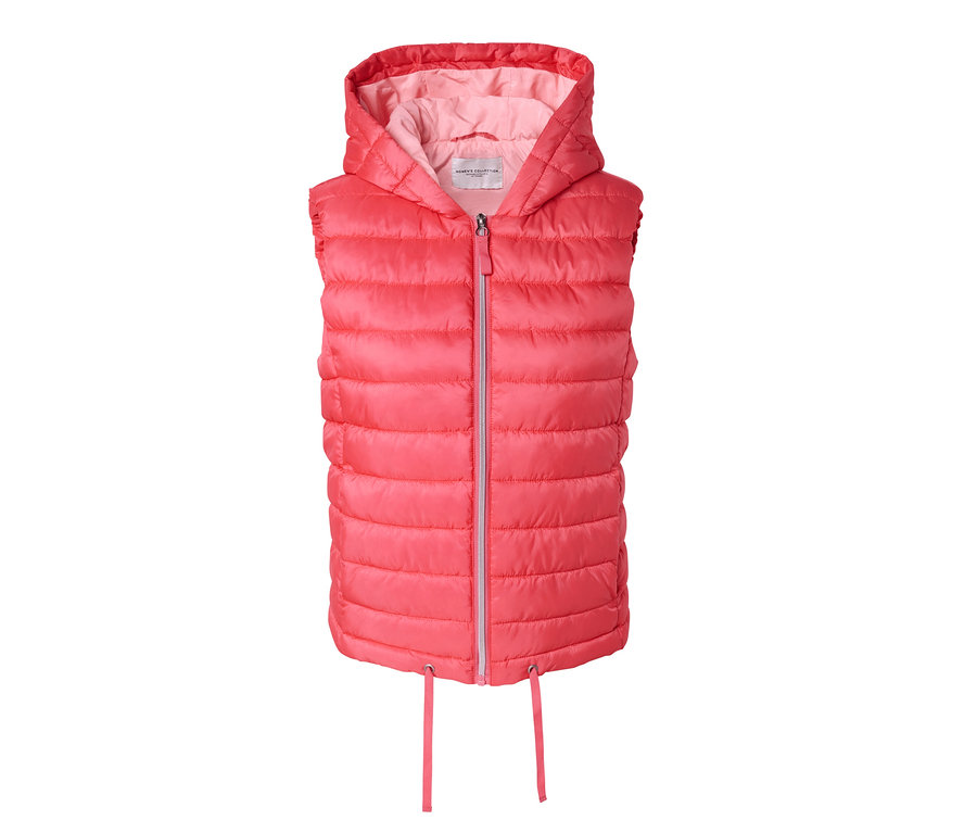 Prošívaná vesta s kapucí.