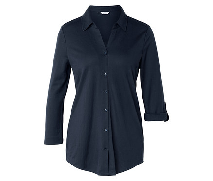 Halenka z žerzejového piké, tmavě modrá