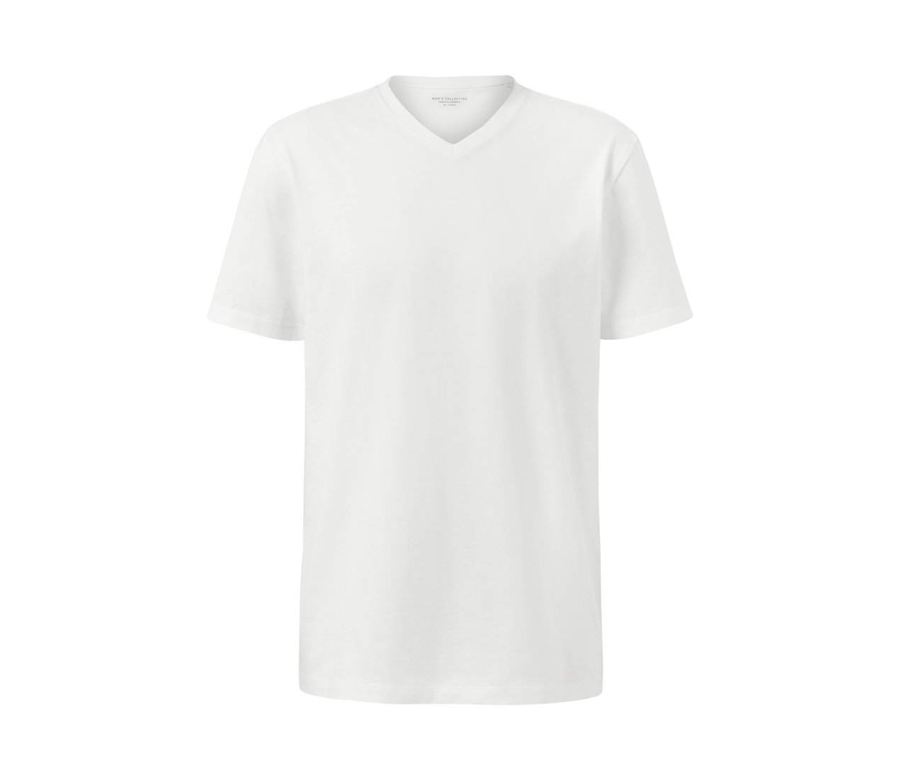 Bílé tričko s krátkým rukávem a výstřihem do V.