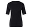 Triko basic s polodlouhým rukávem, černá