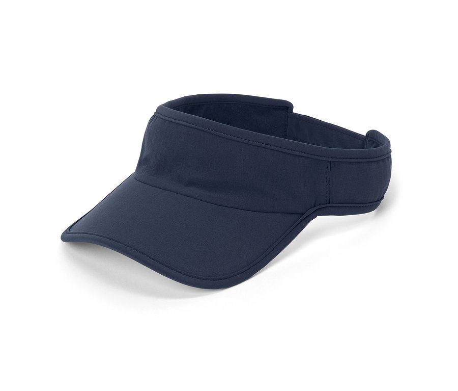 Tmavě modrý běžecký kšilt proti slunci.