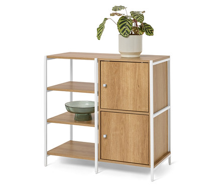 Komoda »GRADE« s otevřenými přihrádkami a 2 dvířky