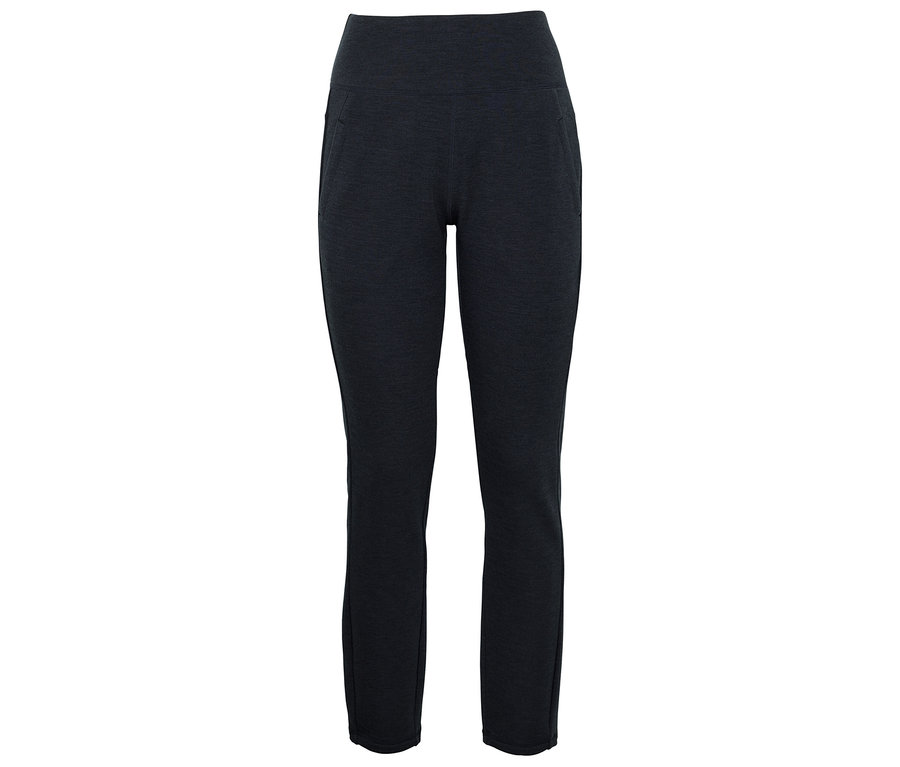 Tmavě šedé legíny na bílém pozadí.