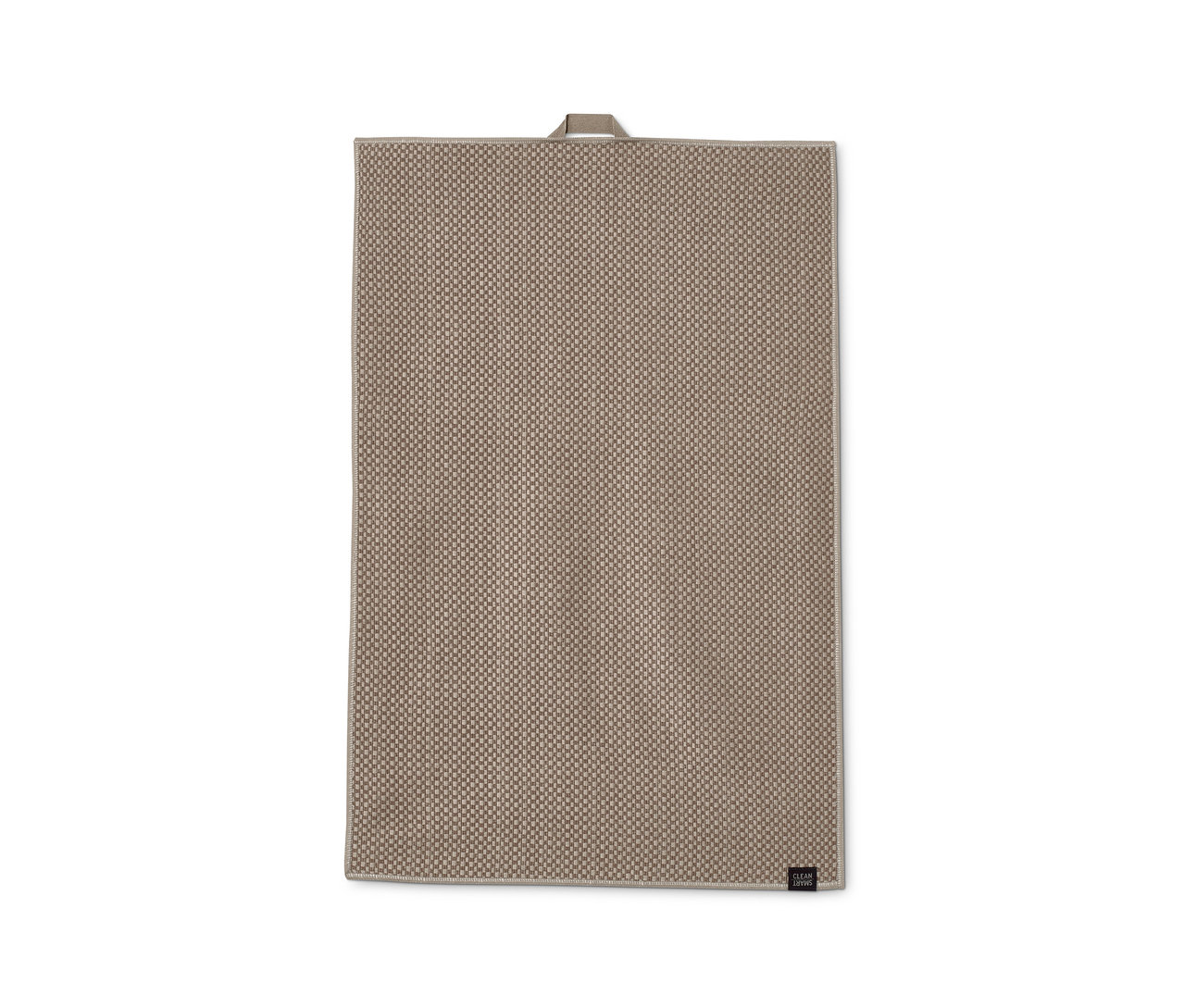 Hnědá utěrka na nádobí.