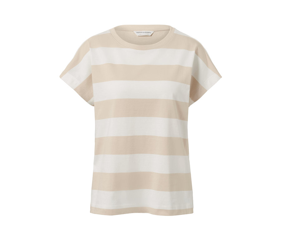 Proužkované triko s krátkým rukávem.