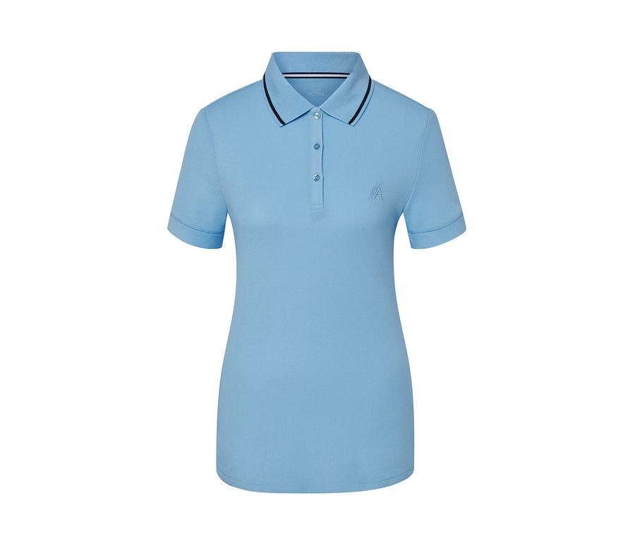 Světle modrá funkční polokošile s krátkým rukávem.