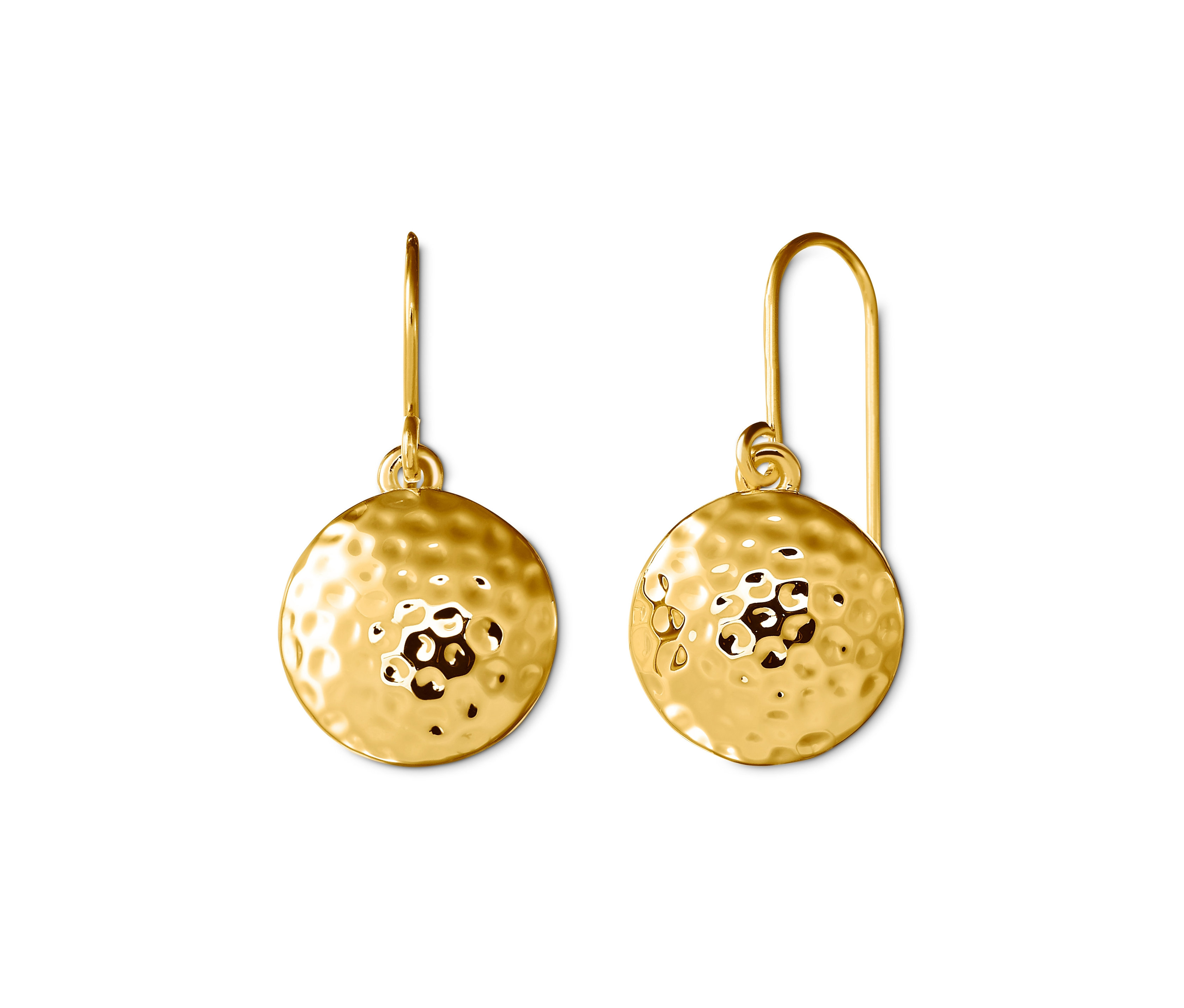 Dvoje pozlacené náušnice.