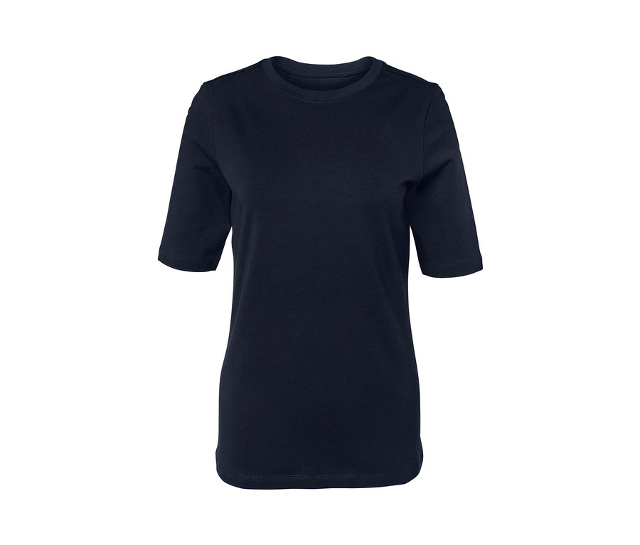 Tmavě modré triko s polodlouhým rukávem.