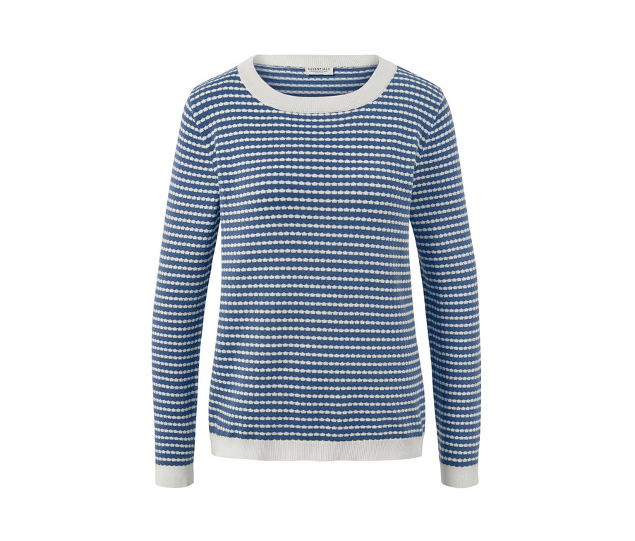 Pruhovaný svetr z jemného úpletu.