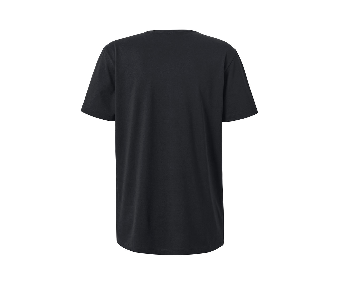 Detail černé sady dvou triček s krátkým rukávem a výstřihem do V.