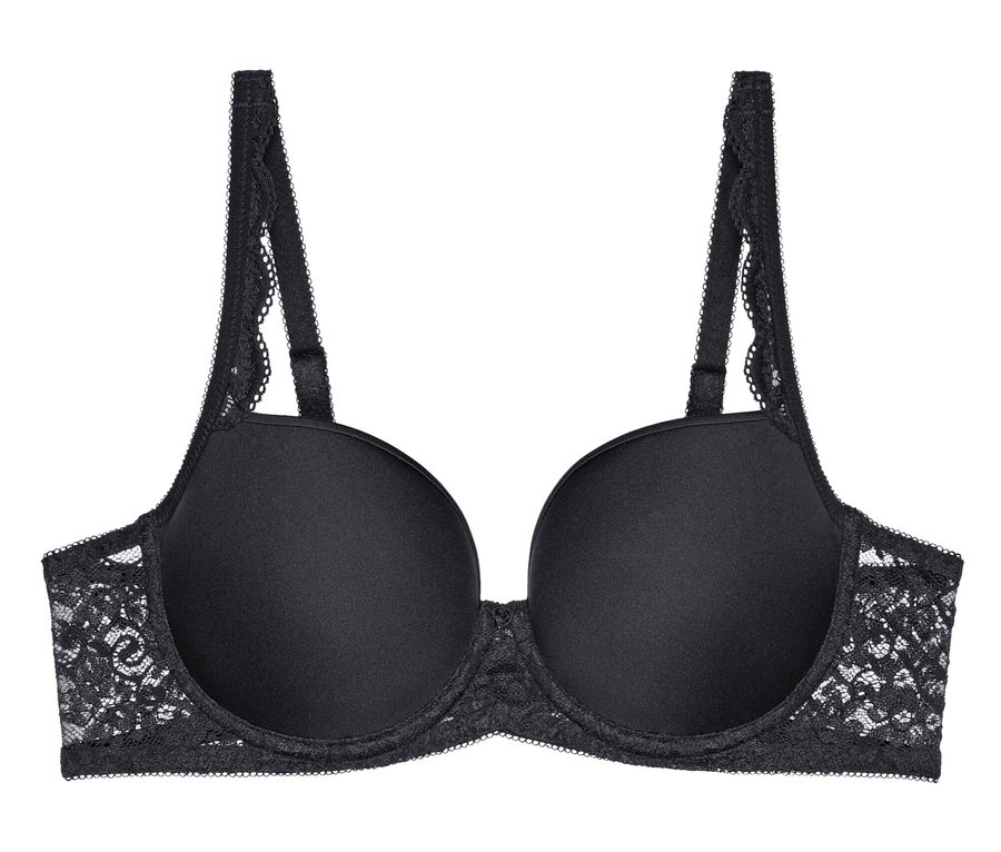 Černá podprsenka Triumph »Amourette WP« s krajkou na ramínkách a bocích.