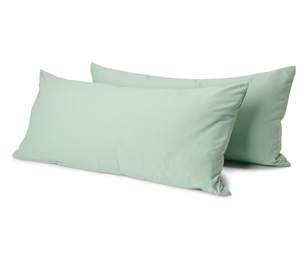 Povlaky na polštář z mikrovlákna, 2 ks, zelená, cca 80 x 40 cm