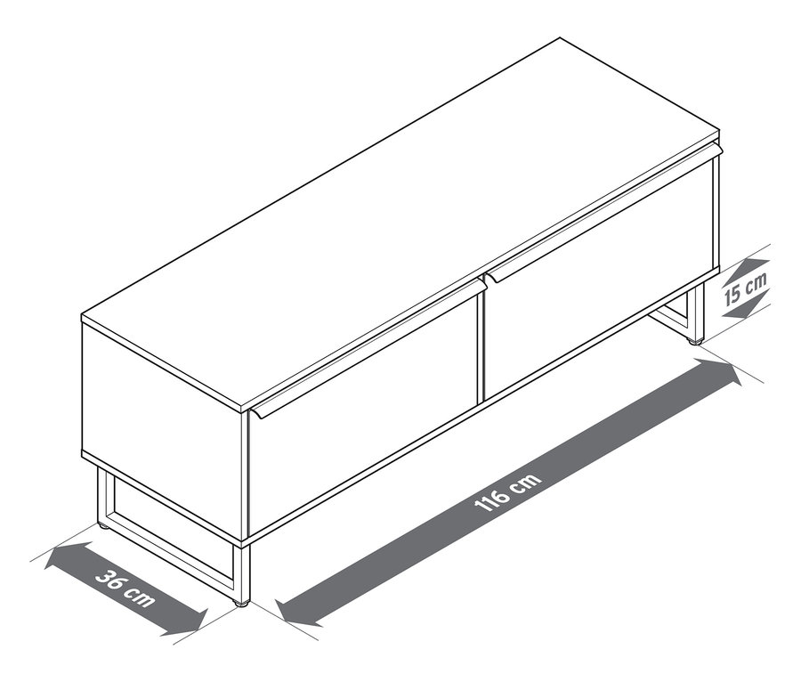 Je zobrazena lavice »LEEG« se 2 zásuvkami.