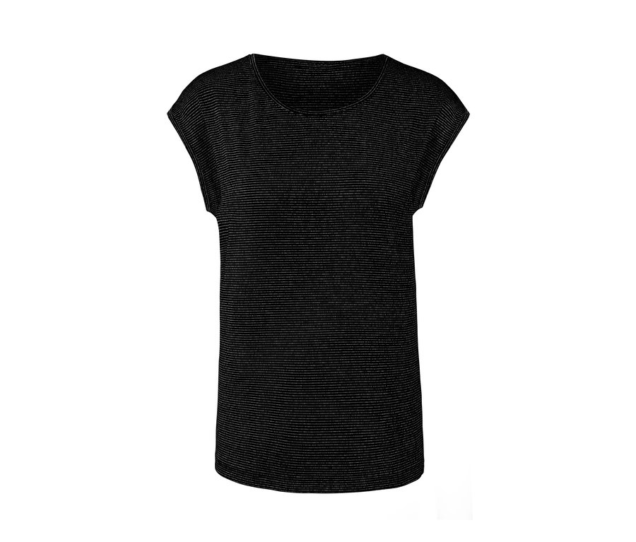 Proužkované černé triko.