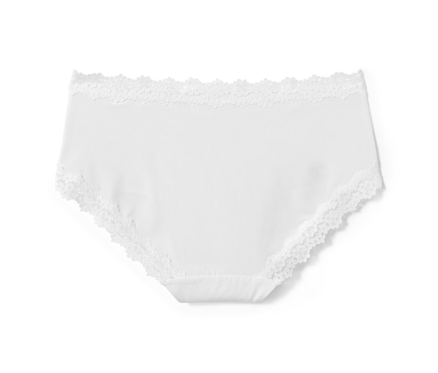 Bílé kalhotky s krajkou, 2 ks.