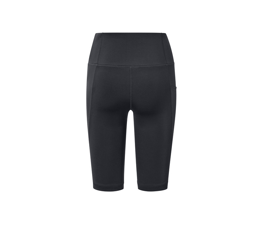Černé sportovní cyklistické šortky s vysokým pasem.