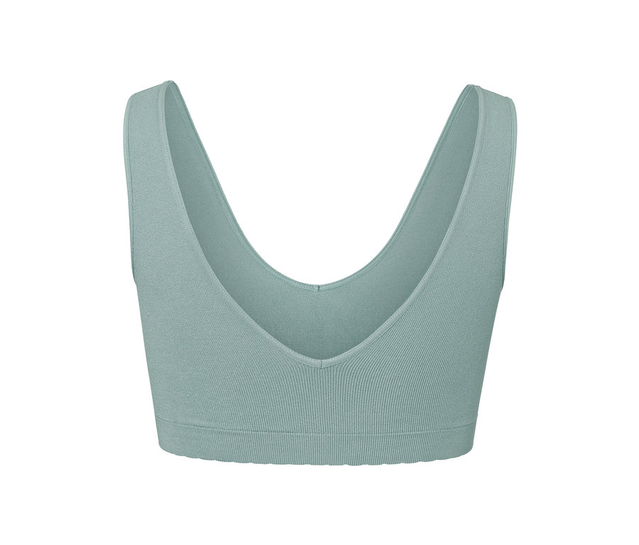 Modrozelená bezešvá podprsenka.
