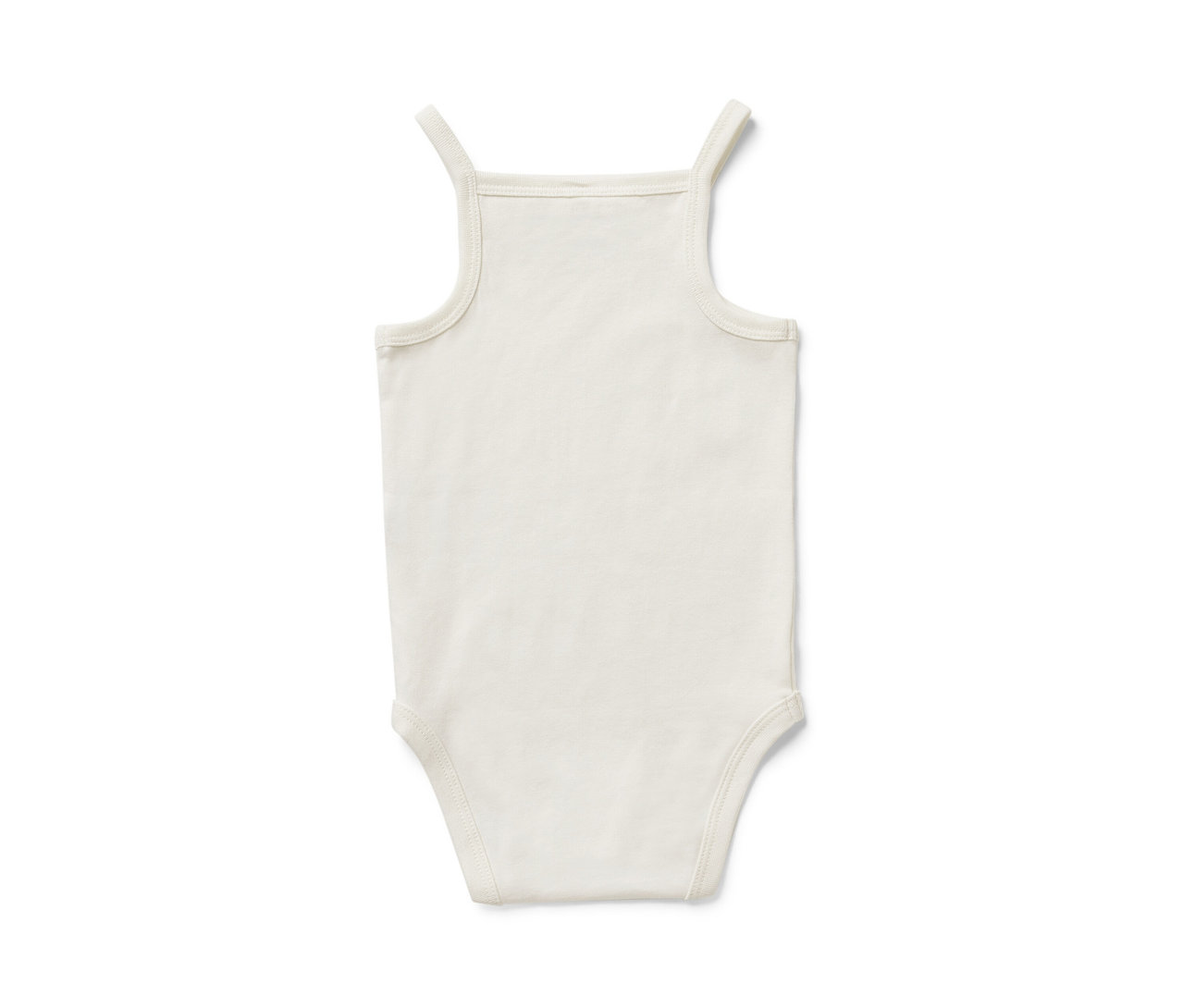 Bílé kojenecké body s ramínky.