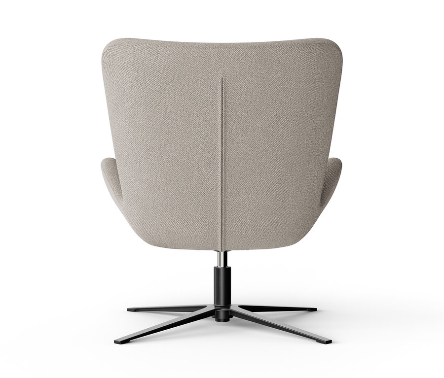 Pohled zezadu na otočné křeslo.