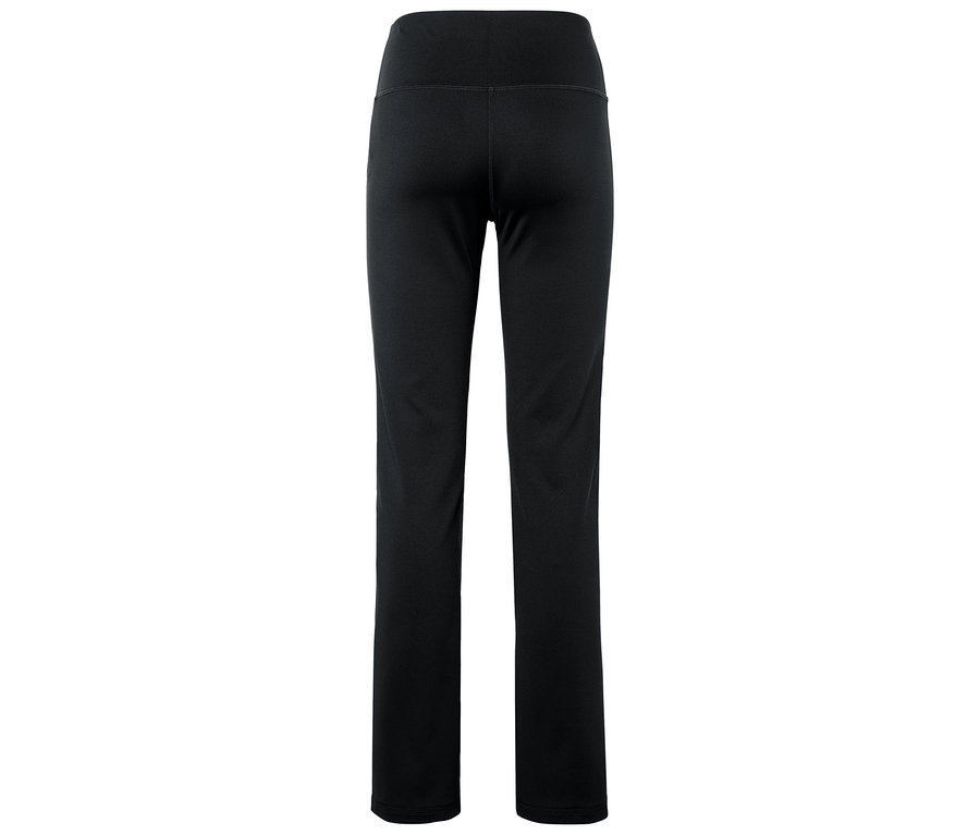 Černé legíny s vysokým pasem, pohled zezadu.