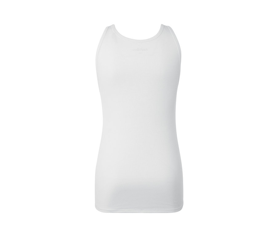 Bílý top z dvojitě žebrovaného materiálu, 2 ks.