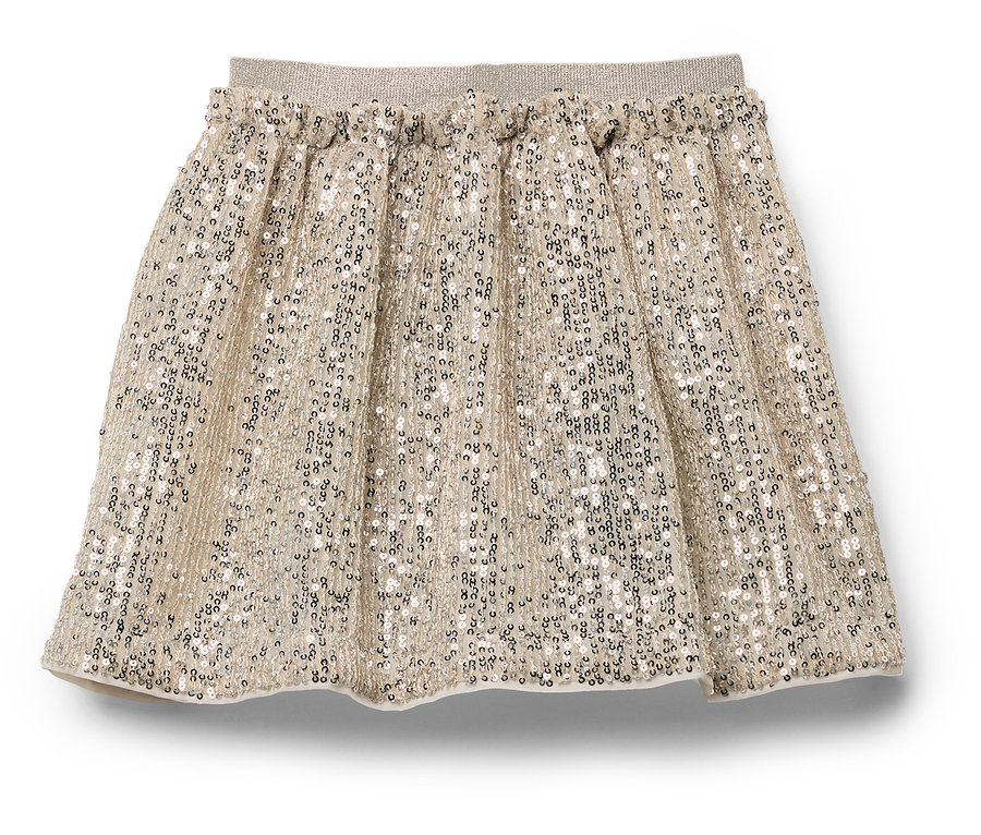 Zlatá třpytivá sukýnka s elastickým pasem.