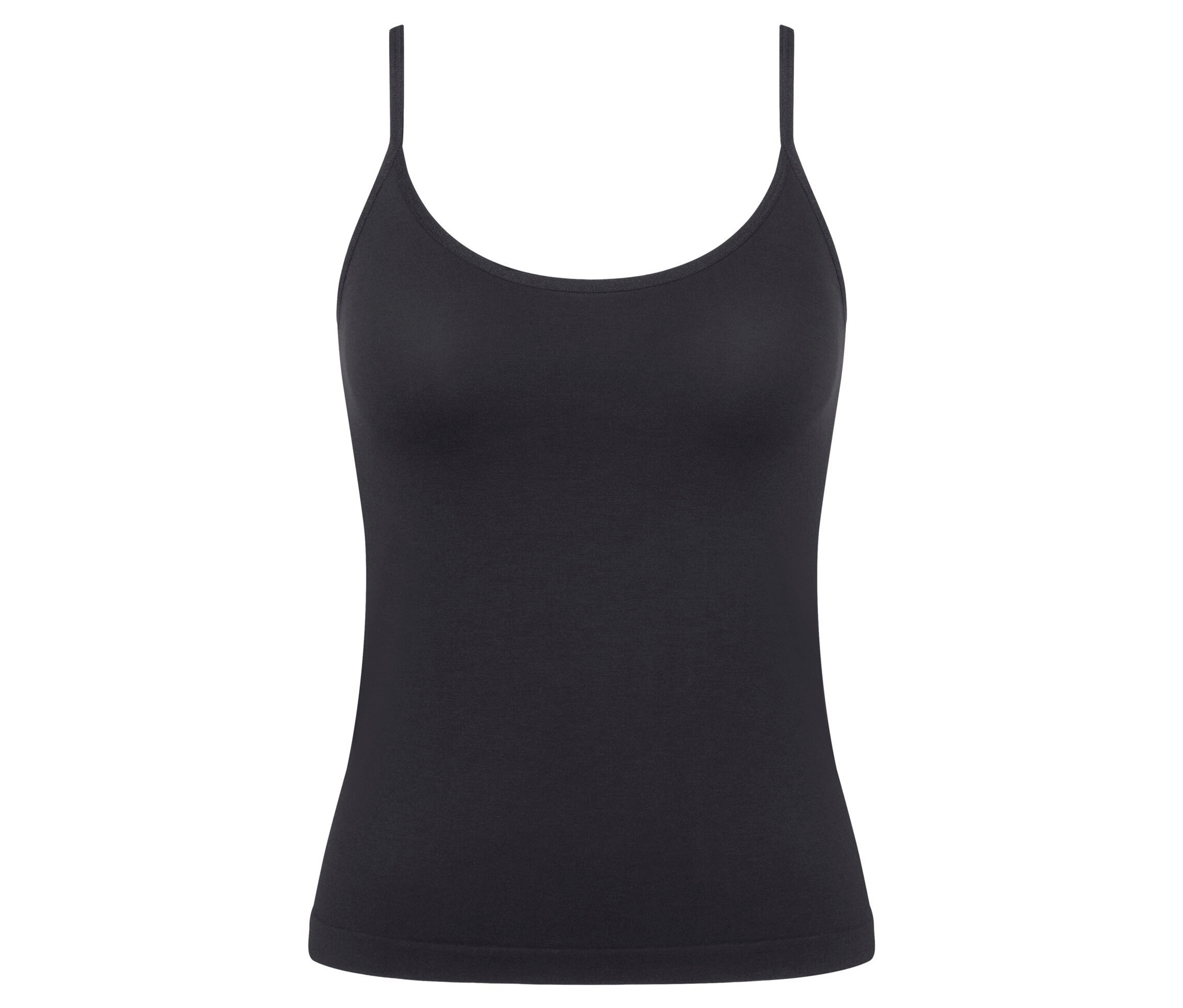 Černý top se špagetovými ramínky sloggi GO Sense.